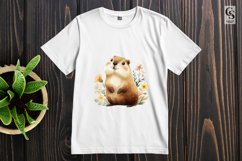 Cute Prairie Dog Watercolor Clipart Sublimation PNG Product Image 2