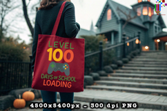 Level 100 Days of School Loading Sublimation Design Product Image 4