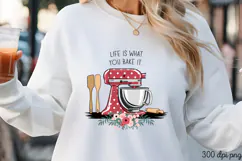 LIFE IS WHAT YOU BAKE IT PNG, Vintage Kitchen Sublimation PN Product Image 3