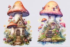 Mushroom fairy house clipart, Fairy house clipart, Mushroom Product Image 4