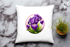 Purple Iris Flower Clipart Sublimation PNG Product Image 3