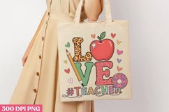 Love #Teacher PNG, Mardi Gras Sublimation PNG Product Image 3