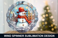 Snowman Stained Glass Wind Spinner - Snowman Wind Spinner Product Image 4