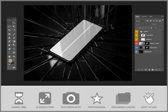 Phone Mockup Shattered Glass Product Image 3