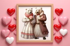 Valentines Day Bear Sublimation Clipart, Valentines Day PNG Product Image 3