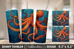 Octopus Tumbler Sublimation Design Product Image 1