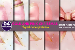 Gold and Pink Christmas Backgrounds PNG Product Image 1