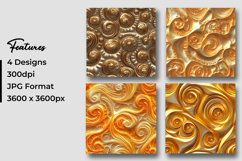 Golden Wave Texture Digital Paper Product Image 3