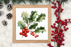 Watercolor Christmas Farm Clipart Product Image 3