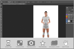 Woman In Full Volleyball Kit Mockup Product Image 2