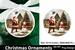 Christmas Ornaments PNG Round Sign PNG, Christmas Round Sign Product Image 1