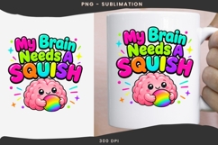 Squish brain png design for T-shirts Product Image 3