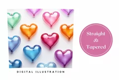 3d Glass Hearts Tumbler Design, Valentine's Day Tumbler Product Image 3
