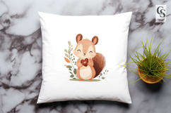 Cute Squirrel Clipart Sublimation PNG Product Image 3