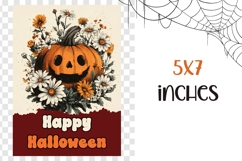 Retro Halloween Greeting Card, Vintage Halloween Wall Art Product Image 3
