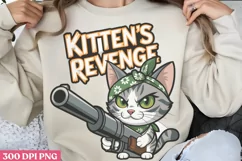 Kitten's Revenge PNG, Funny Cat Sublimation PNG Product Image 3