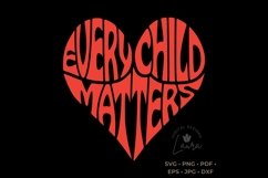 Every Child Matters Cut File | Heart Word Art Product Image 3