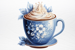 Christmas Hot Cocoa Watercolor Clipart PNG Product Image 3