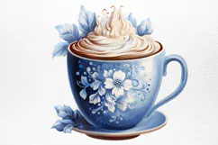 Christmas Hot Cocoa Watercolor Clipart PNG Product Image 3