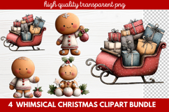 Whimsical Christmas Clipart | Cute Festive Holiday PNG Product Image 1