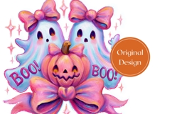 Cartoon Halloween Ghost Tumbler, Boo Halloween PNG Product Image 3