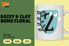 Daisy &amp; Clay Boho Floral Monogram Product Image 1