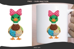 Patchwork duck png design for T-shirts Product Image 3