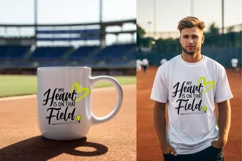 My heart is on that fieldsvg, softball shirt svg, softb Product Image 2