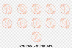 Round Split Letters Monogram SVG DXF PNG EPS PDF Files Product Image 3