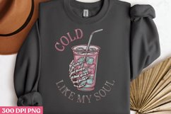 Cold like my soul PNG, Iced Coffee Sublimation Product Image 3