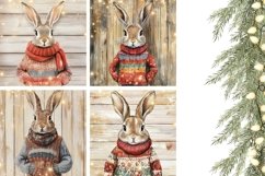 Cartoon Hare Pillowcase Designs, Winter Animals Pillow Case Product Image 3