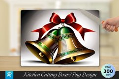 Holiday Bells and Ribbon Engraved Cutting Board PNG Design Product Image 1