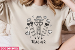 Teacher PNG, Retro Teacher Sublimation PNG Product Image 3