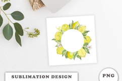 Watercolor Lemons Frame png Product Image 3