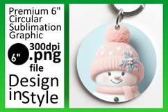Cute Circle PNG for Coasters , Snowman Product Image 1