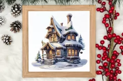 Fairy Christmas House Sublimation Clipart, Fairy Christmas Product Image 3