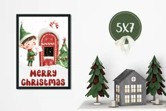 Merry Christmas Greeting Cards, Christmas Elf Printable Product Image 3