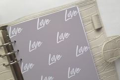 Printable A5 dashboard templates with soft color palette, decorative dividers