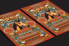 Red Chinese New Year Year Of The Horse Retro Flyer Product Image 3