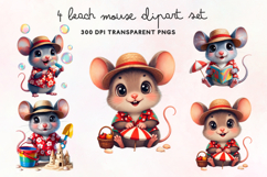 Beach Mouse Clipart PNG Product Image 1