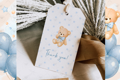 Blue Teddy Bear Baby Shower Clipart Product Image 3