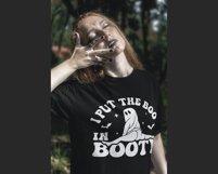 I Put The Boo In Booty svg, Halloween shirt, Retro svg Product Image 4
