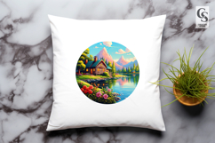 Scenic Landscape Clipart Sublimation PNG Product Image 3