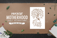 Mother and Baby Papercut SVG Product Image 2