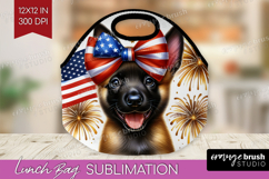 Belgian Malinois Dog Lunch Bag Patriotic Dog Lunch Bug PNG Product Image 1