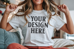 Christmas Bella Canvas 3001Silver Shirt Mockup ,Trandy Product Image 1