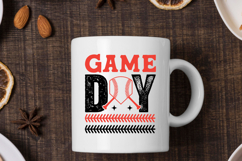 Baseball Game Day Distressed SVG T-Shirt Design Product Image 3