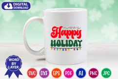 Happy holiday retro svg design Product Image 3