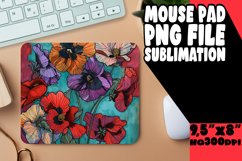 Bright Flower Design Mouse Pad PNG Product Image 1