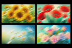 Vibrant Bloom Floral Blur Grain Backgrounds Product Image 3